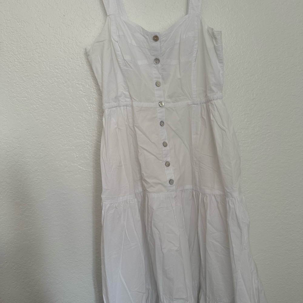 Madewell White Button-Front Dress